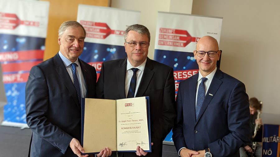 Ralph Theuer has been honored for his contribution to the economic development of Austria and the City of Krems